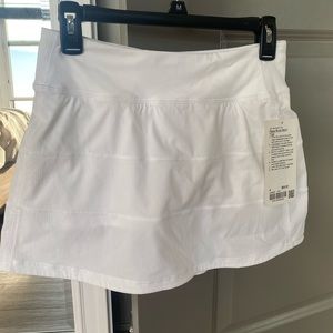 Lululemon PACE RIVAL SKIRT - TALL/WHITE/SIZE4